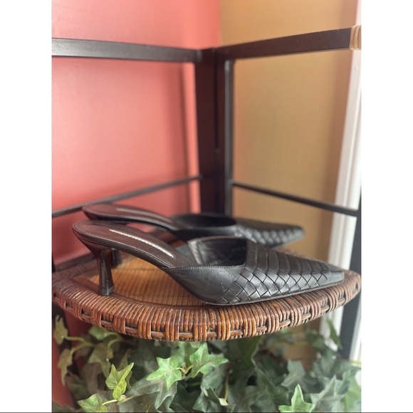 VINTAGE DONALD J.PLINER black mules sz9 - Picture 4 of 6